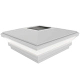 Veranda 5 in. x 5 in. Vinyl Solar-Powered Contemporary Beveled Post Cap