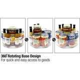 Sorbus 2 Pack 9 in Clear Plastic Round Rotating Organizers Refrigerator Lazy Susan Turntable