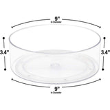 Sorbus 2 Pack 9 in Clear Plastic Round Rotating Organizers Refrigerator Lazy Susan Turntable