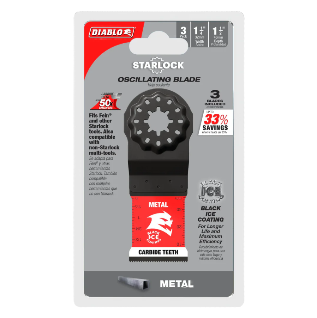 Diablo AMPED Steel Demon Starlock Oscillating Blade for Metal 1-1/4" 3/Pack