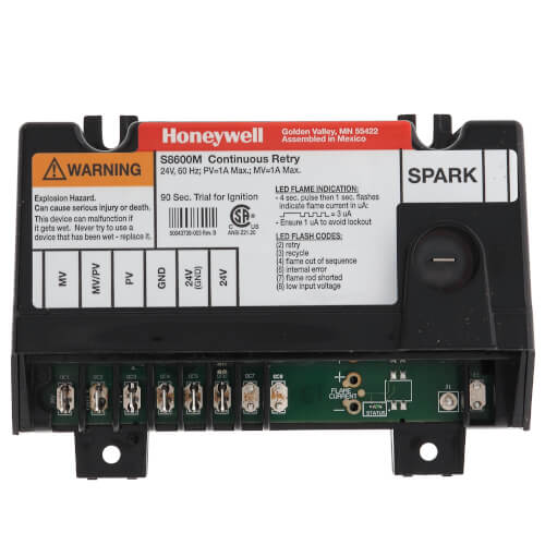 Rheem SP10763C control board - front view (Voltage: 24V; Product Type: Control Board)