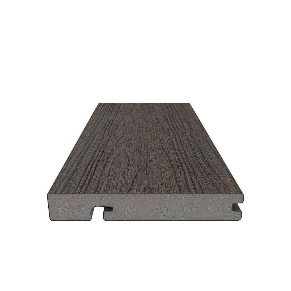 NewTechWood UltraShield Naturale Columbus 1 in. x 6 in. x 8 ft. Spanish Walnut Hybrid Composite Decking Board