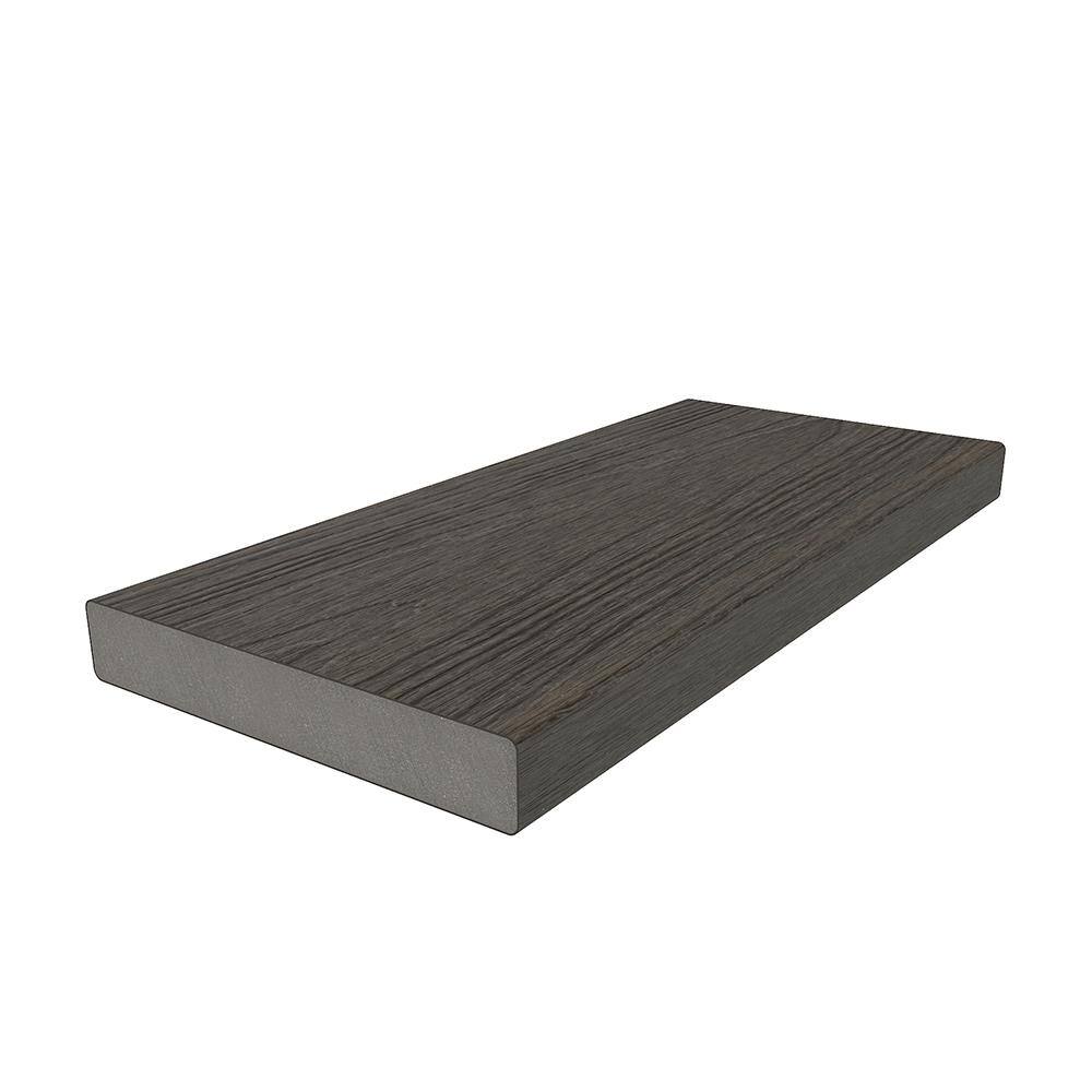 NewTechWood UltraShield Naturale Cortes Series 1 in. x 6 in. x 1 ft. Spanish Walnut Solid Composite Decking Board Sample