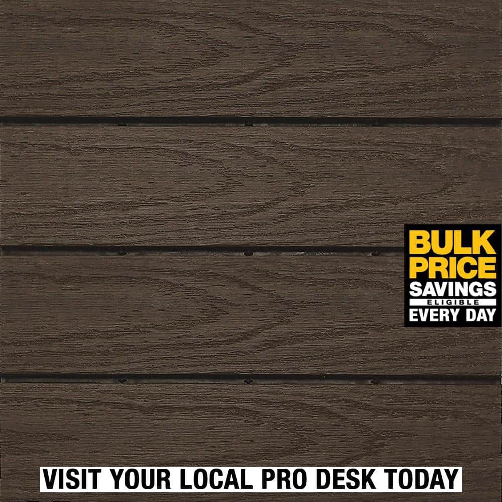 NewTechWood UltraShield Naturale 1 ft. x 1 ft. Quick Deck Outdoor Composite Deck Tile in Spanish Walnut (10 sq. ft. per Box)