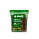 SPAX #10 x 2-3/4 in. Exterior Cylindric Head Composite Deck Screws Sand Torx T-Star (350 Each) 5 LB Bit Included