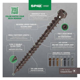 SPAX #10 x 2-3/4 in. Exterior Cylindric Head Composite Deck Screws Gray Torx T-Star (350 Each) 5 LB Bit Included