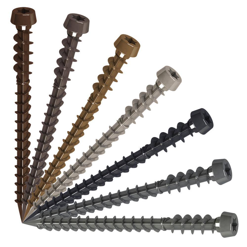 SPAX #10 x 2-3/4 in. Exterior Cylindric Head Composite Deck Screws Gray Torx T-Star (350 Each) 5 LB Bit Included