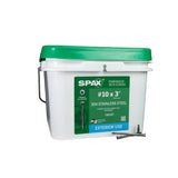 SPAX #10x3 in. Exterior Trim Head Stainless Steel Wood Deck Screws Powerdeck TorxT-Star Plus(1500 Each)Bulk Pail Bit Included