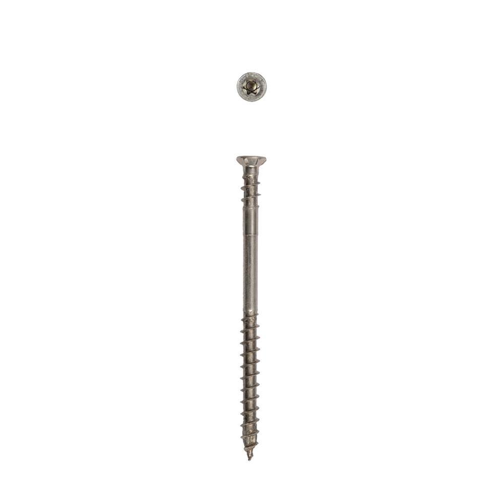 SPAX #10x3 in. Exterior Trim Head Stainless Steel Wood Deck Screws Powerdeck TorxT-Star Plus(1500 Each)Bulk Pail Bit Included