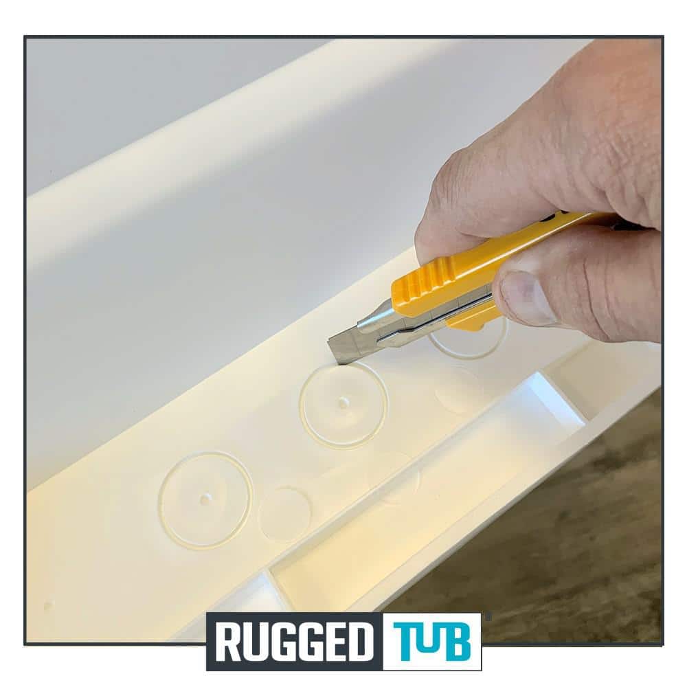 RUGGED TUB 24" x 22" Granite Freestanding Laundry Utility Sink with Pullout Faucet