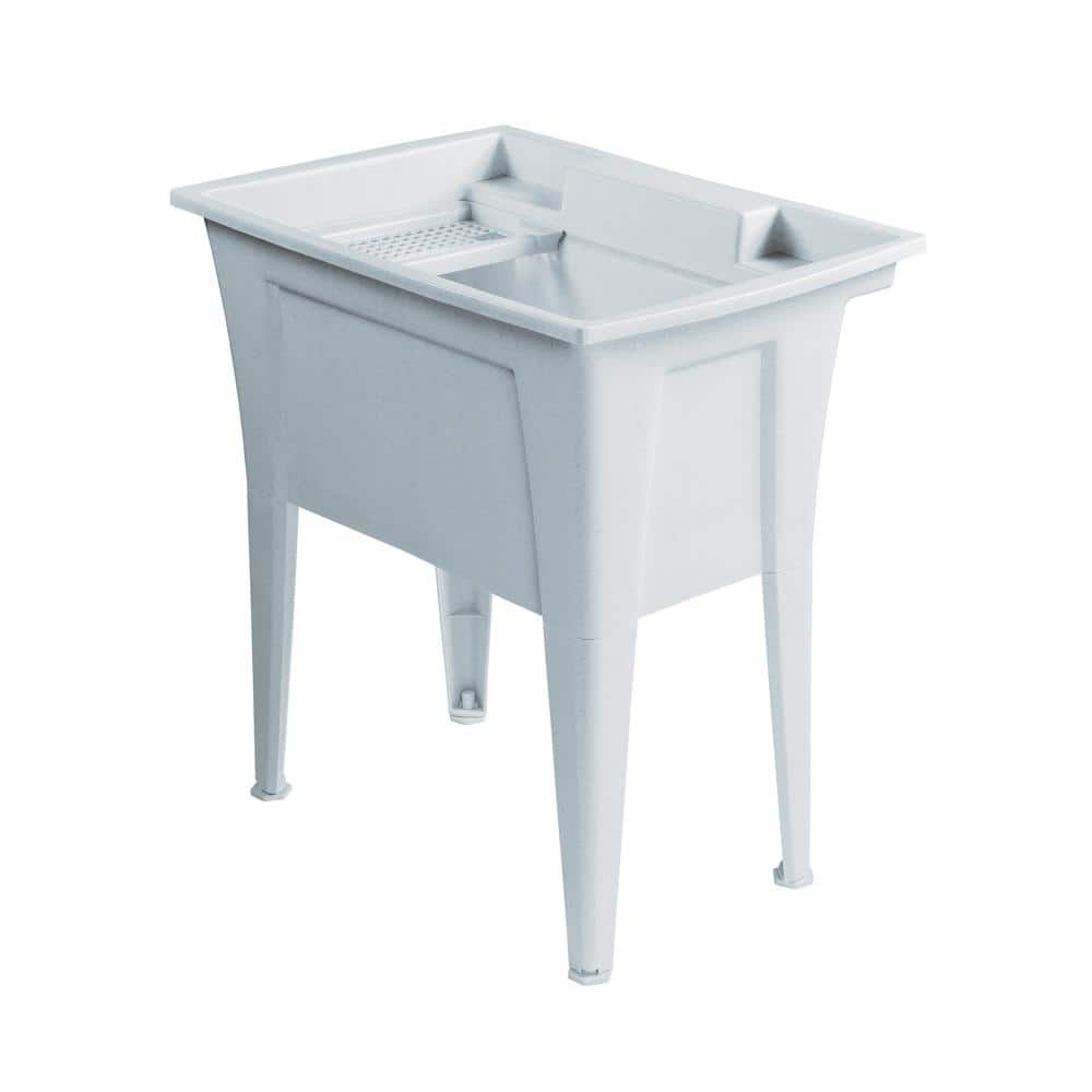 RUGGED TUB 32 in. x 22 in. Granite Freestanding Utility Laundry Sink