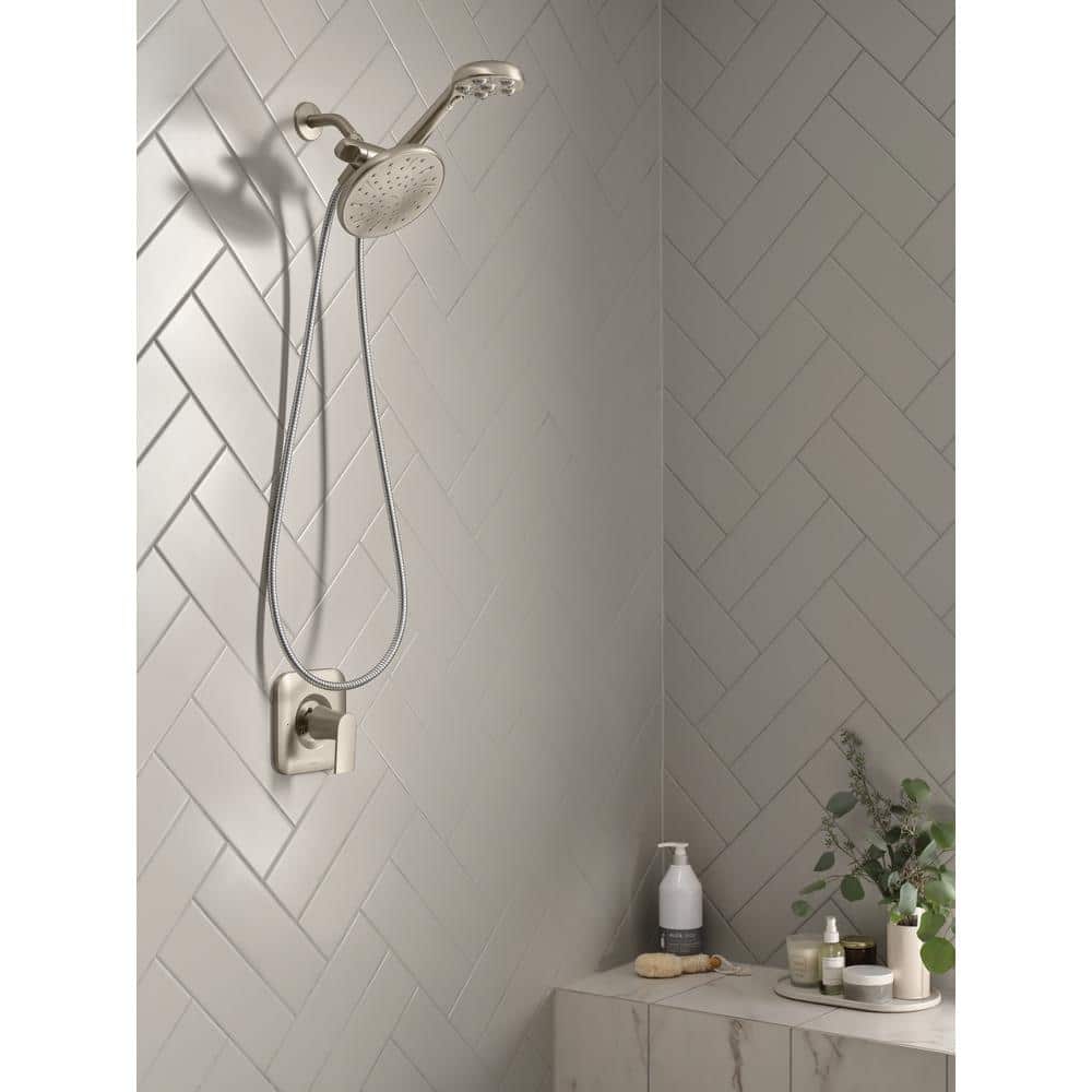 Moen HydroRoller Massage 3-Spray 7.5 in. Dual Handheld Shower Head with Body Spray, Spot Resist Brushed Nickel