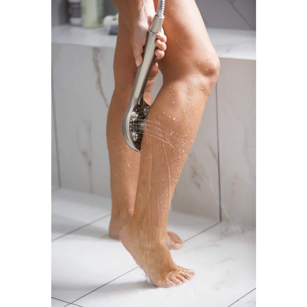 Moen HydroRoller Massage 3-Spray 7.5 in. Dual Handheld Shower Head with Body Spray, Spot Resist Brushed Nickel