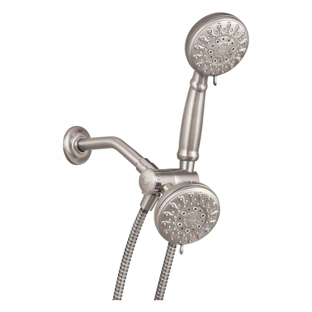 Banbury 5-spray 4 in. Dual Shower Head and Handheld Shower Head in Spot Resist Brushed Nickel by Moen