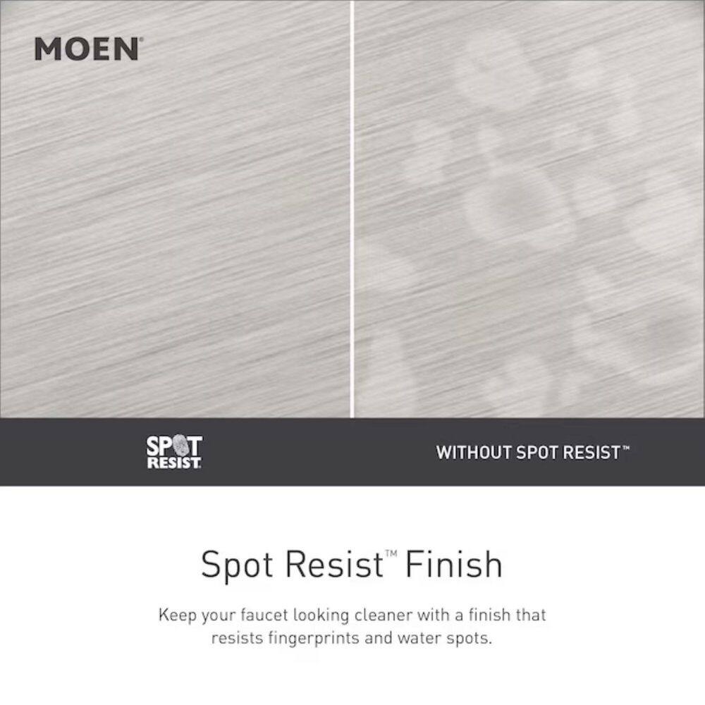 Moen Brecklyn 1‑Spray 9 in. Single Wall‑Mount Fixed Rain Shower Head in Spot Resist Brushed Nickel (SRN)