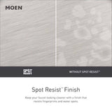 Moen Brecklyn 1‑Spray 9 in. Single Wall‑Mount Fixed Rain Shower Head in Spot Resist Brushed Nickel (SRN)