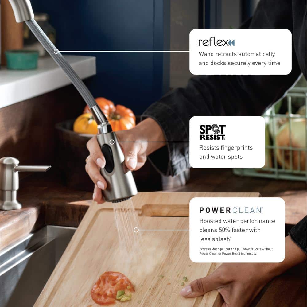 Moen Align Single-Handle Touchless Pull-Down Sprayer Kitchen Faucet with MotionSense and Power Clean, Spot Resist Stainless