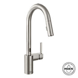 Moen Align Single-Handle Touchless Pull-Down Sprayer Kitchen Faucet with MotionSense and Power Clean, Spot Resist Stainless