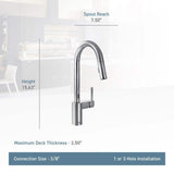 Moen Align Single-Handle Touchless Pull-Down Sprayer Kitchen Faucet with MotionSense and Power Clean, Spot Resist Stainless