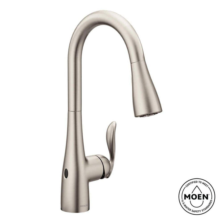 Moen Arbor Touchless Single-Handle Pull-Down Sprayer Kitchen Faucet with MotionSense Wave, Spot Resist Stainless, 15.5 in Height