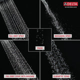 Delta 5-Spray 6 in. Single Wall Mount Fixed Shower Head, SpotShield Venetian Bronze, 1.75 GPM