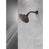 Delta 5-Spray 6 in. Single Wall Mount Fixed Shower Head, SpotShield Venetian Bronze, 1.75 GPM