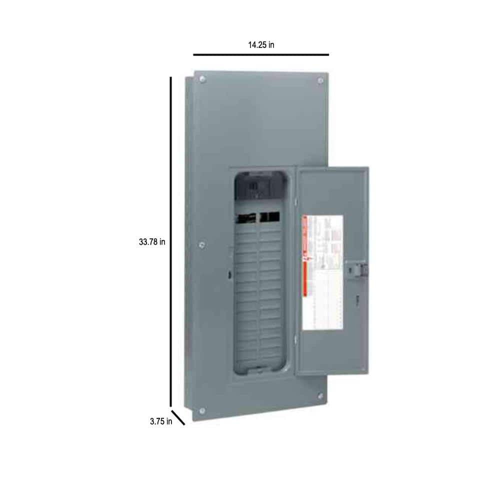 Square D Homeline 150 Amp 30-Space 60-Circuit Indoor Main Breaker Plug-On Neutral Load Center with Cover, Surge SPD - Value Pack