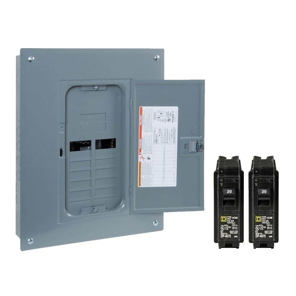 Square D Homeline 125-Amp 12-Space 24-Circuit Indoor Convertible Plug-On Neutral Load Center - HOM1224L125PGCVP