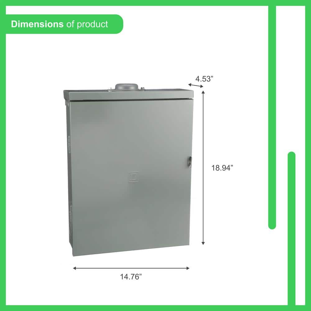 Square D Homeline 125-Amp 12-Space 24-Circuit Outdoor Main Breaker Plug-On Neutral Load Center - HOM1224M125PRBVP