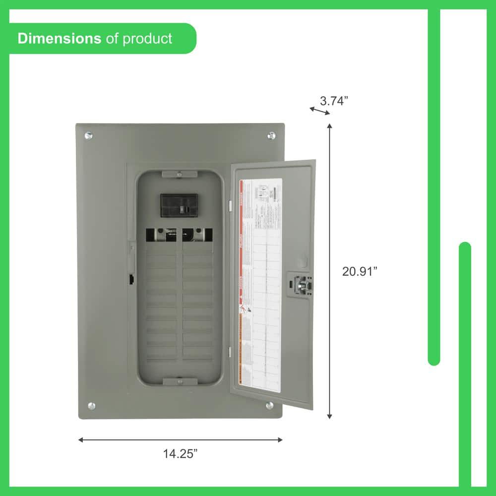 Square D Homeline 100-Amp 20-Space 40-Circuit Indoor Main Breaker Plug-On Neutral Load Center - HOM2040M100PCVP