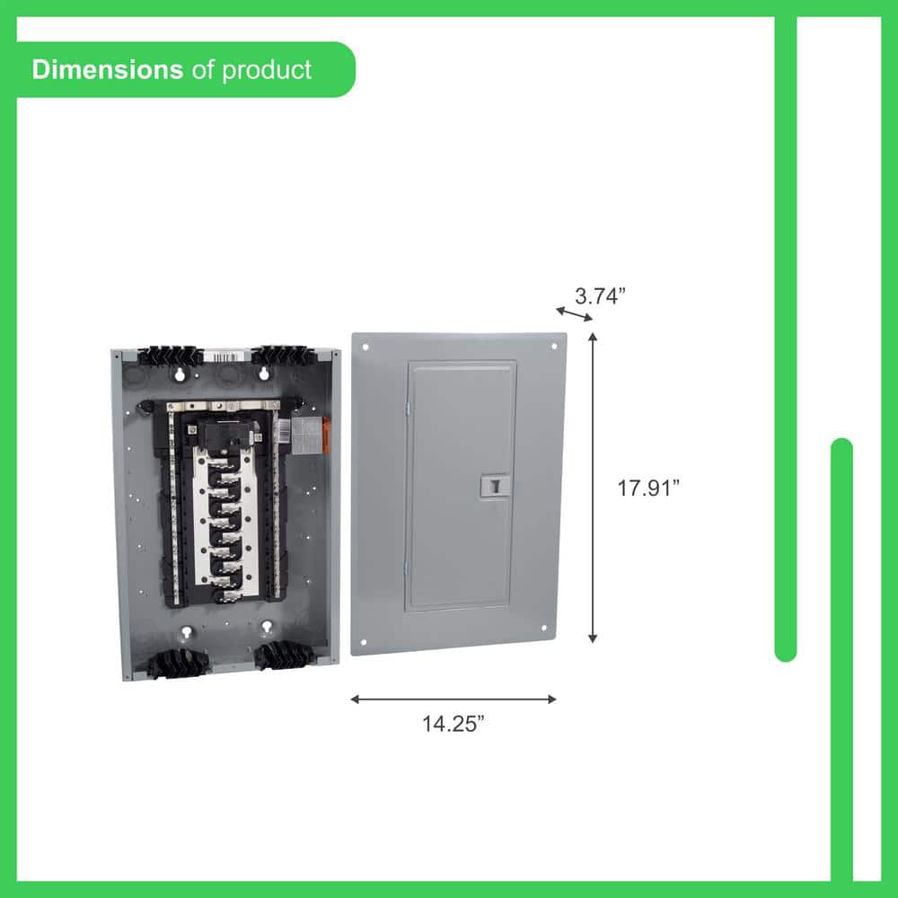 Square D Homeline Qwik-Grip 100-Amp 20-Space 40-Circuit Indoor Main Breaker Plug-On Neutral Load Center - HOM2040M100PQCVP