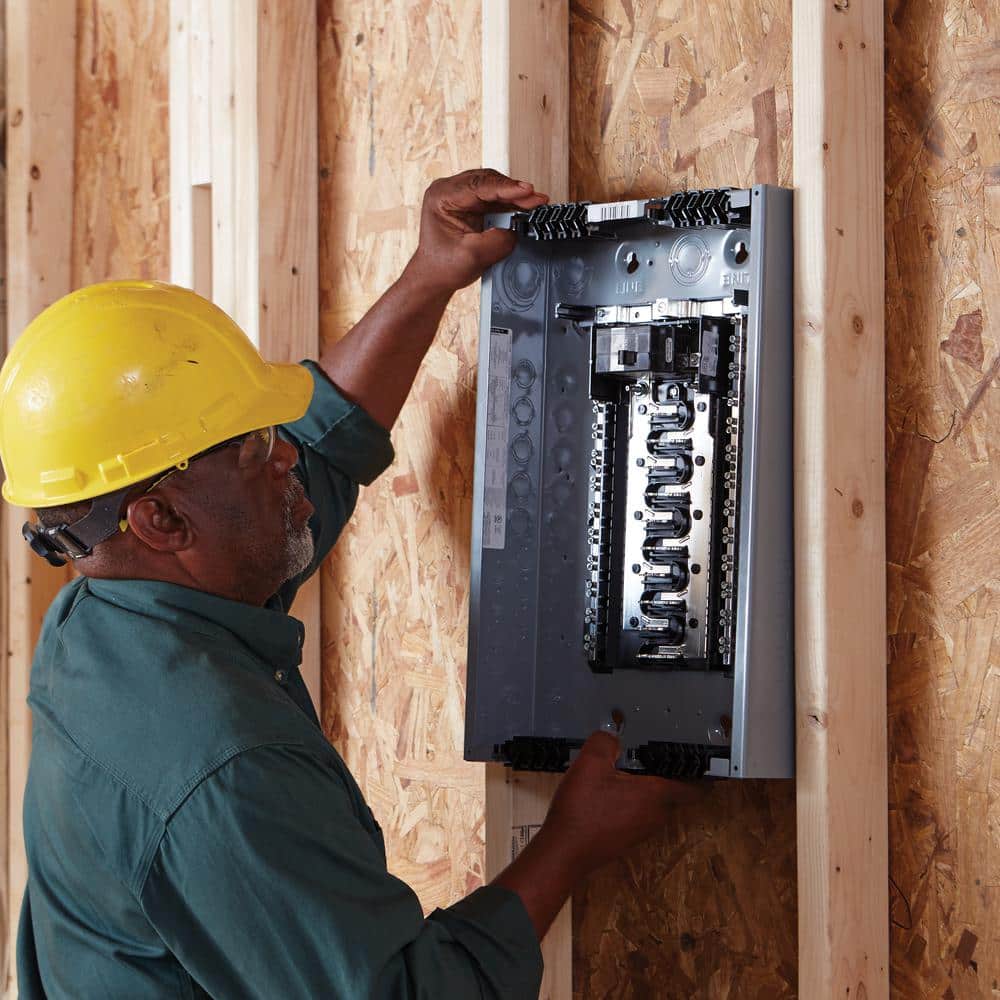 Square D Homeline Qwik-Grip 100-Amp 20-Space 40-Circuit Indoor Main Breaker Plug-On Neutral Load Center - HOM2040M100PQCVP