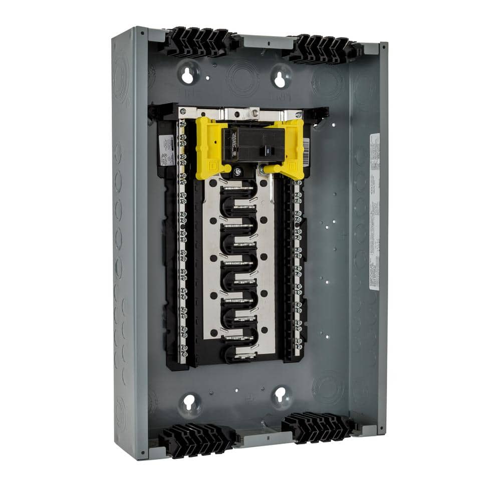 Square D Homeline Qwik-Grip 100-Amp 20-Space 40-Circuit Indoor Main Breaker Plug-On Neutral Load Center - HOM2040M100PQCVP