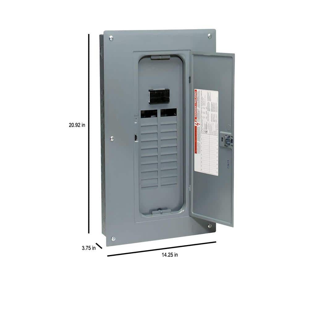 Square D Homeline Qwik-Grip 100-Amp 20-Space 40-Circuit Indoor Main Breaker Plug-On Neutral Load Center - HOM2040M100PQCVP