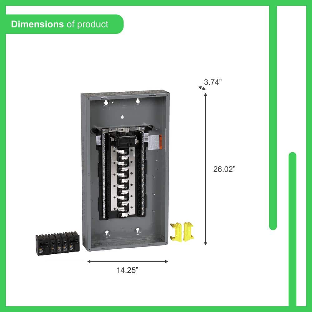 Square D Homeline 100-Amp 24-Space 48-Circuit Indoor Main Breaker Plug-On Neutral Load Center - HOM2448M100PCVP