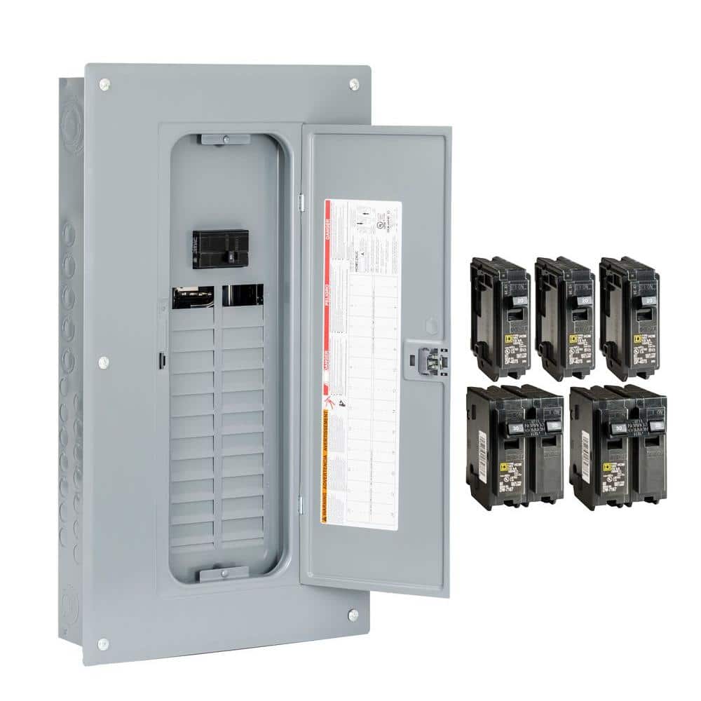 Square D Homeline 100-Amp 24-Space 48-Circuit Indoor Main Breaker Plug-On Neutral Load Center - HOM2448M100PCVP