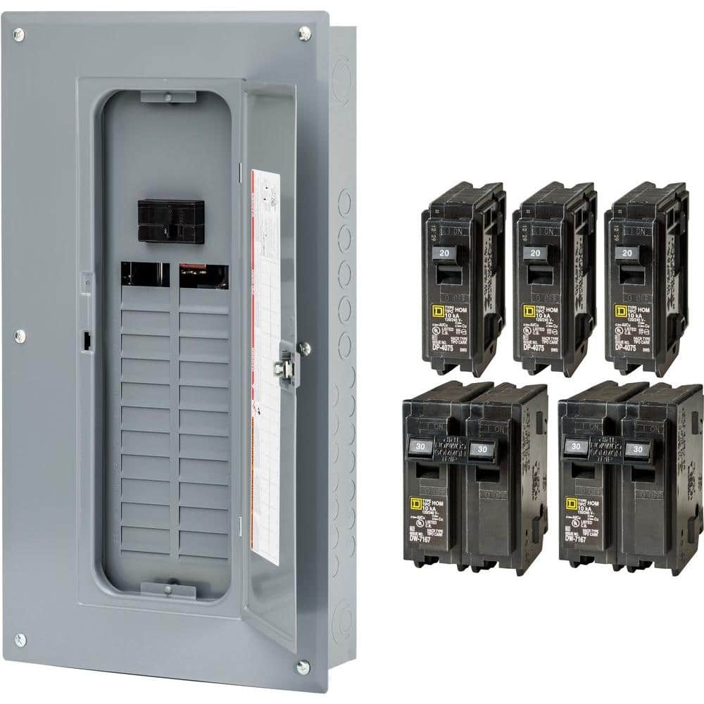 Square D Homeline 100-Amp 24-Space 48-Circuit Indoor Main Breaker Plug-On Neutral Load Center - HOM2448M100PCVP