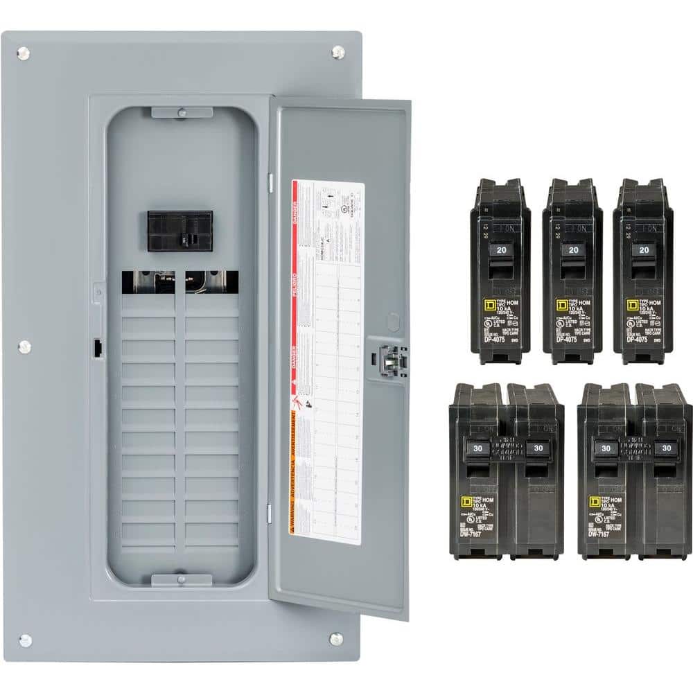 Square D Homeline 100-Amp 24-Space 48-Circuit Indoor Main Breaker Plug-On Neutral Load Center - HOM2448M100PCVP