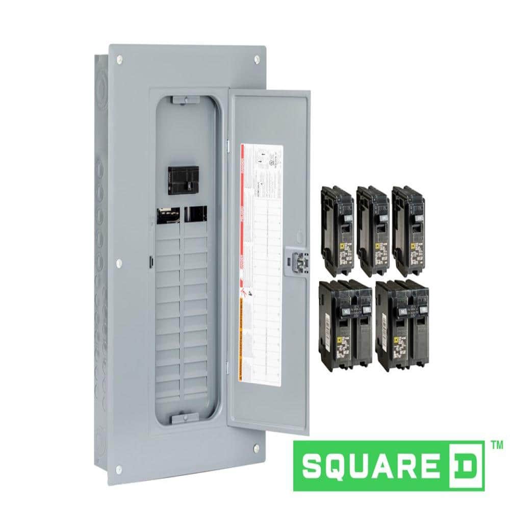 Square D Homeline 100-Amp 24-Space 48-Circuit Indoor Main Breaker Plug-On Neutral Load Center - HOM2448M100PCVP