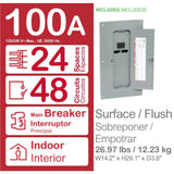 Square D Homeline 100-Amp 24-Space 48-Circuit Indoor Main Breaker Plug-On Neutral Load Center - HOM2448M100PCVP