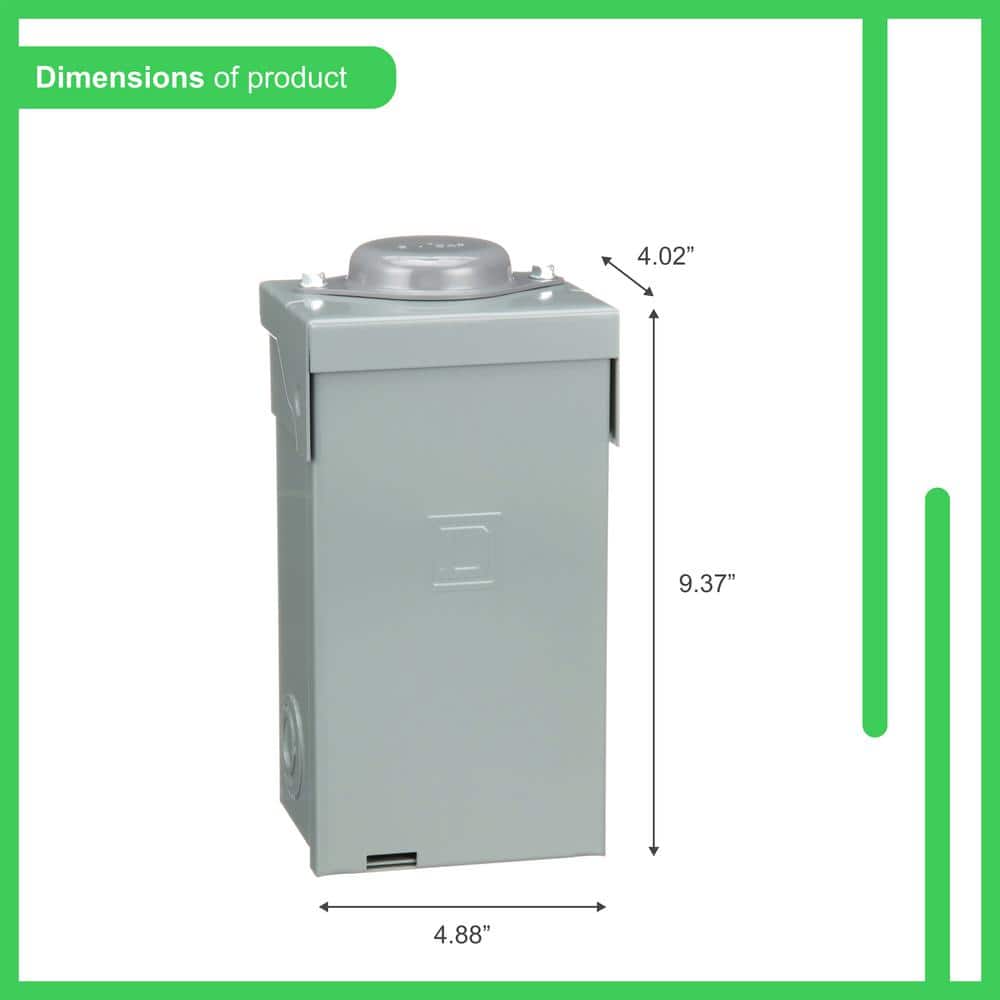 Square D Homeline 70-Amp 2-Space 4-Circuit Outdoor Main Lug Load Center - HOM24L70RBCP