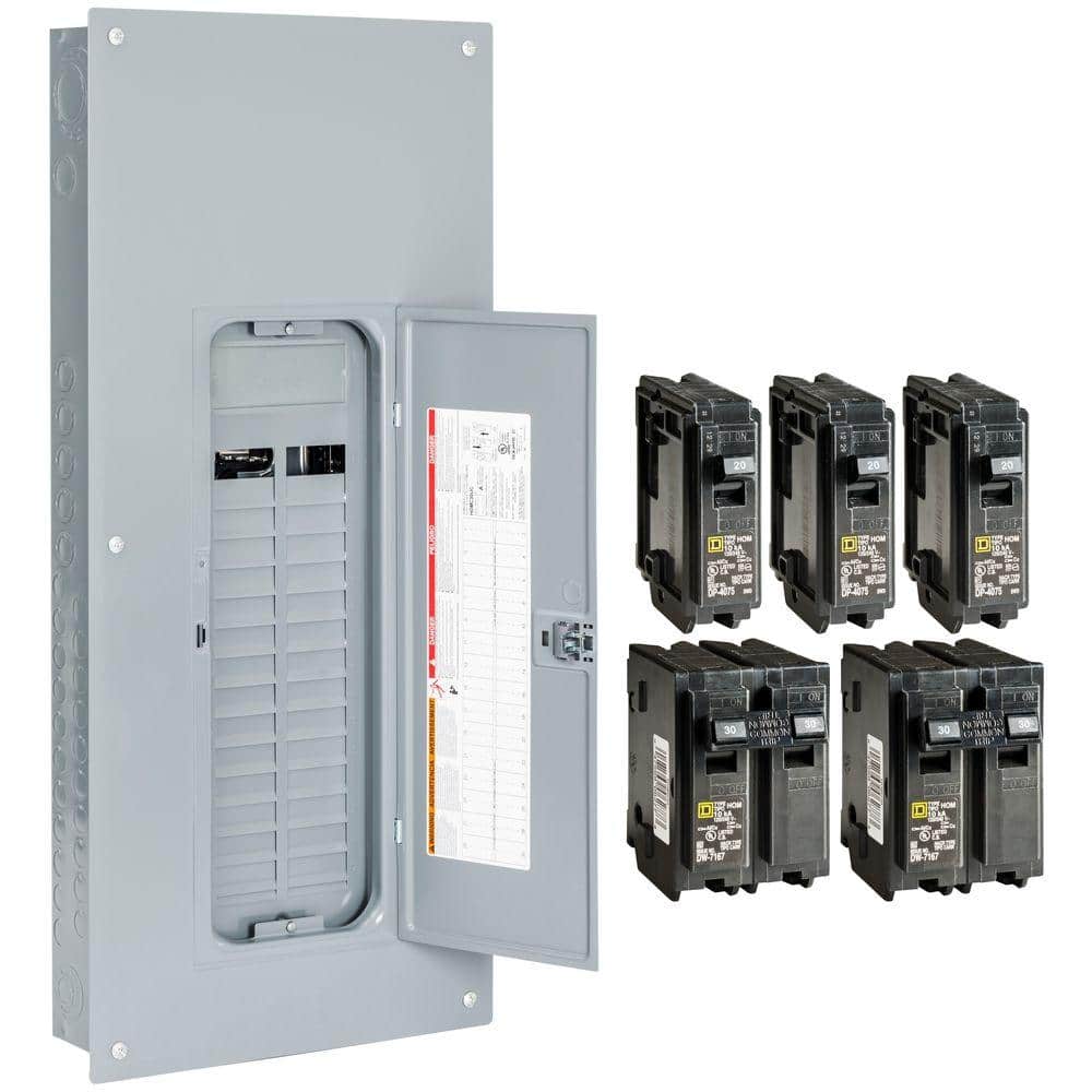 Square D Homeline 225-Amp 30-Space 60-Circuit Indoor Convertible Plug-On Neutral Load Center - HOM3060L225PGCVP