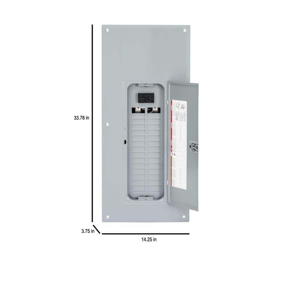 Square D Homeline 100-Amp 30-Space 60-Circuit Indoor Main Breaker Plug-On Neutral Load Center - HOM3060M100PC
