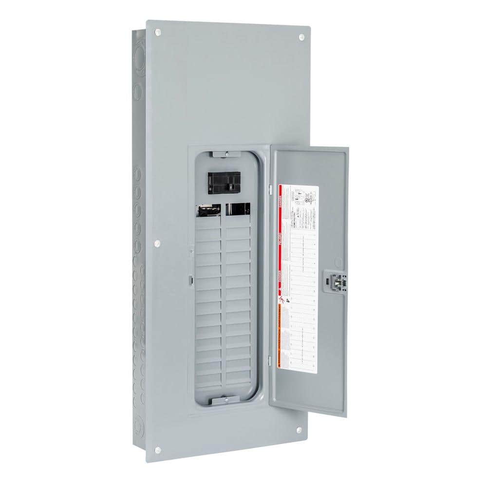 Homeline 125 Amp 30-Space 60-Circuit Indoor Main Breaker Plug-On Neutral Load Center with Cover