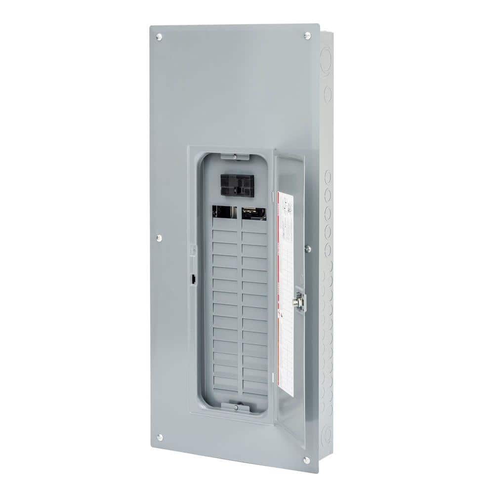 Homeline 125 Amp 30-Space 60-Circuit Indoor Main Breaker Plug-On Neutral Load Center with Cover