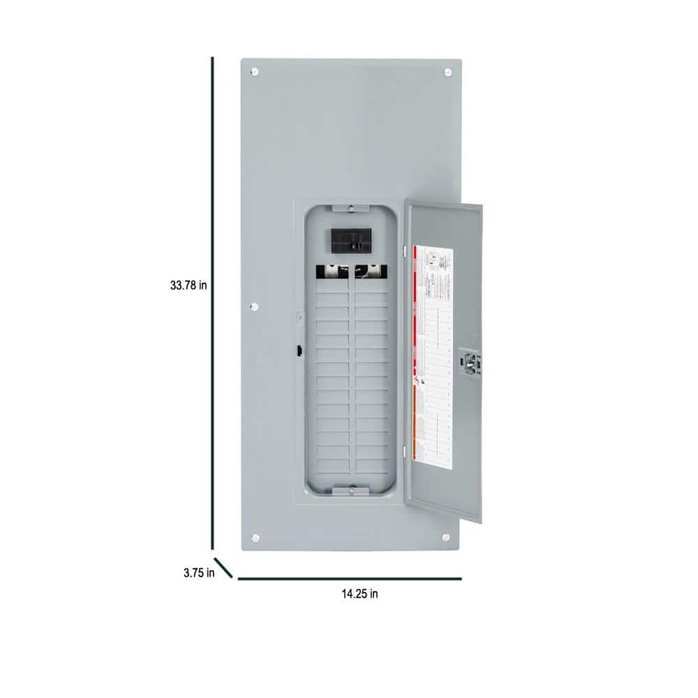 Homeline 125 Amp 30-Space 60-Circuit Indoor Main Breaker Plug-On Neutral Load Center with Cover