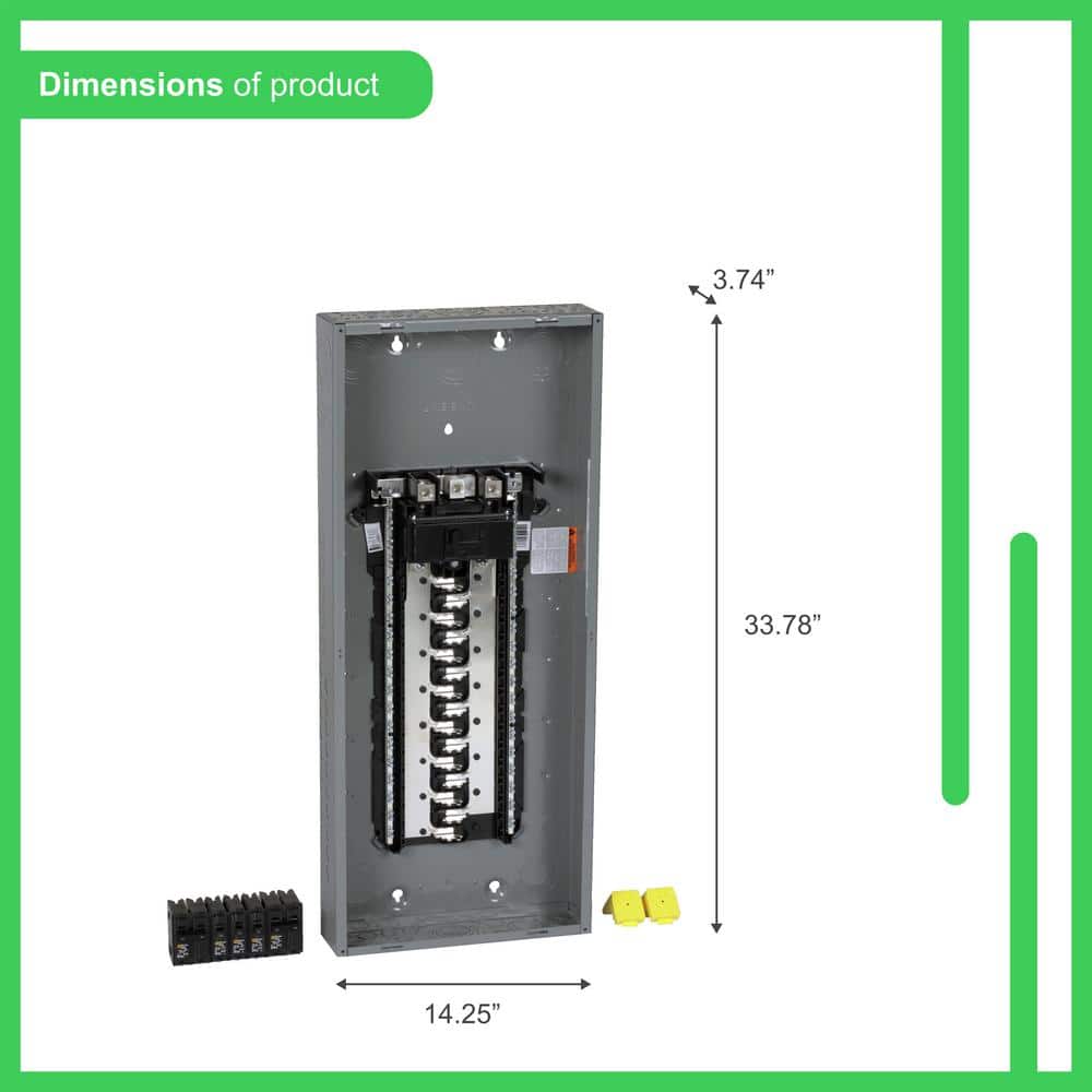 Square D Homeline 150-Amp 30-Space 60-Circuit Indoor Main Breaker Plug-On Neutral Load Center - HOM3060M150PCVP