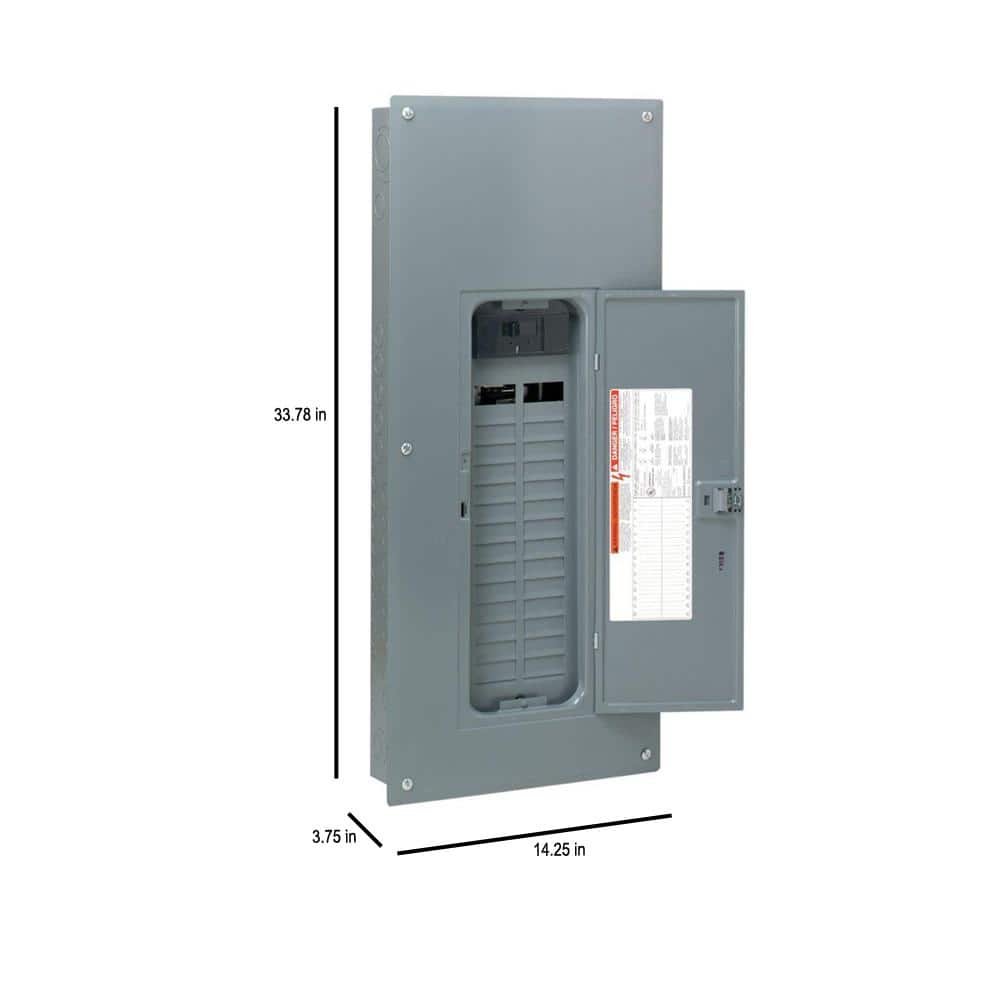 Square D Homeline Qwik-Grip 200-Amp 30-Space 60-Circuit Indoor Main Breaker Plug-On Neutral Load Center - HOM3060M200PQCVP