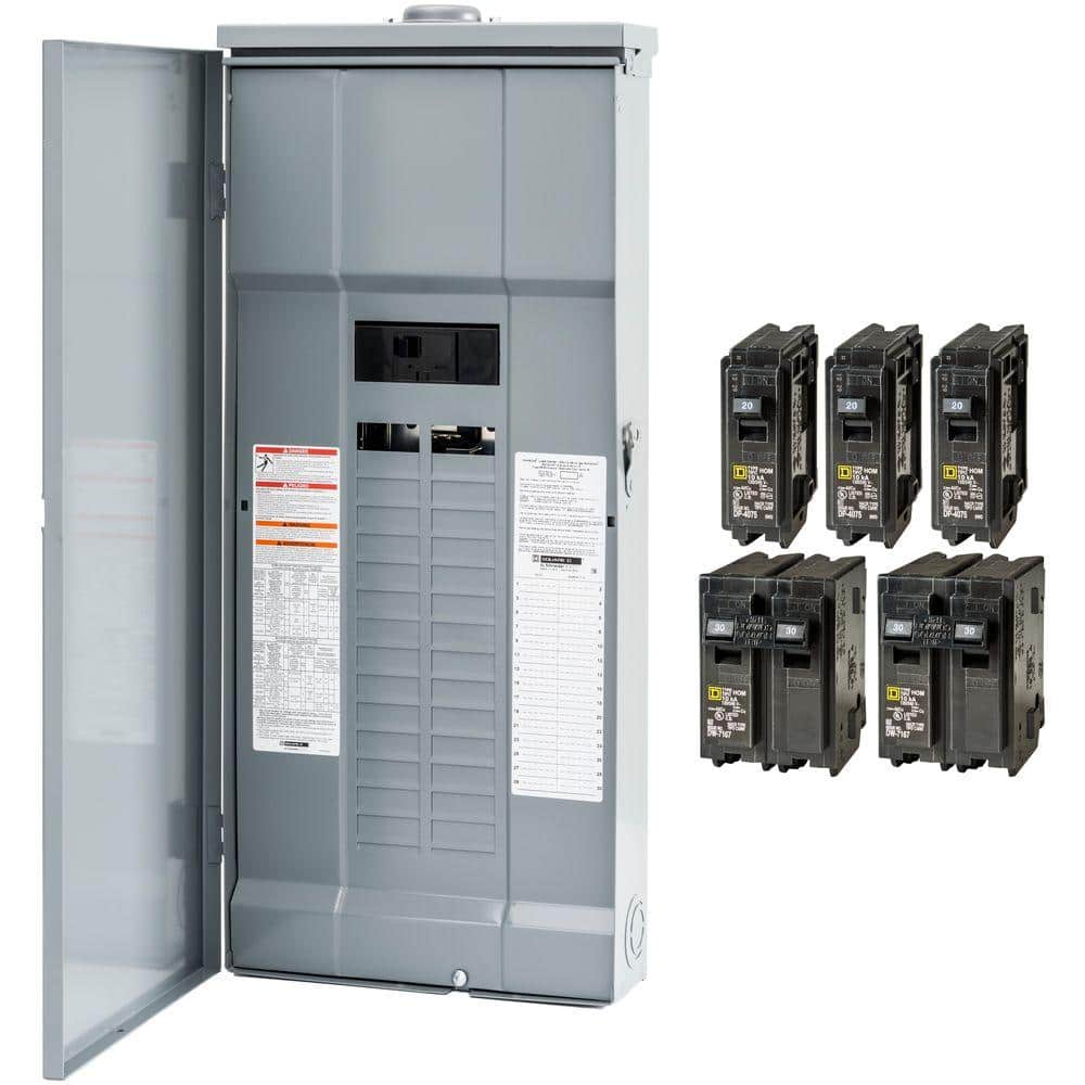 Square D Homeline 200-Amp 30-Space 60-Circuit Outdoor Main Breaker Plug-On Neutral Load Center - HOM3060M200PRBVP