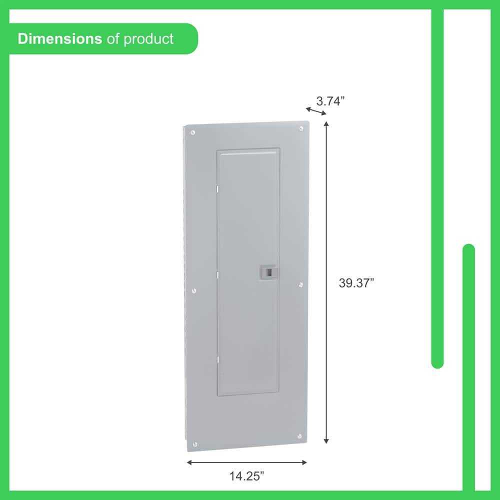 Square D Homeline 225 Amp 40-Space 80-Circuit Indoor Convertible Main Lugs Load Center with Cover